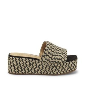 Lucky Brand Befanni Platform Black & Cream 6